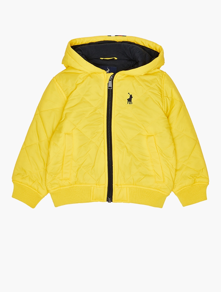 Yellow polo puffer jacket online